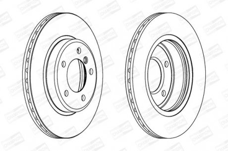 Гальмівний диск передній BMW 3-Series, Z3, Z4 Champion 562090CH (фото 1)