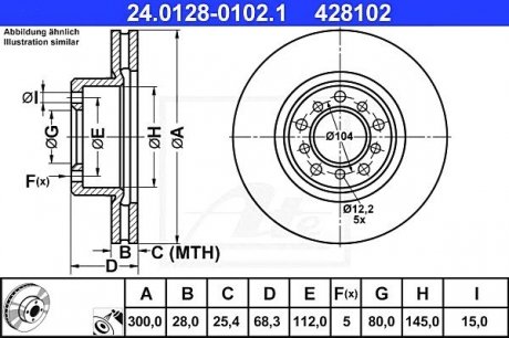 Тормозной диск ATE 24.0128-0102.1 (фото 1)