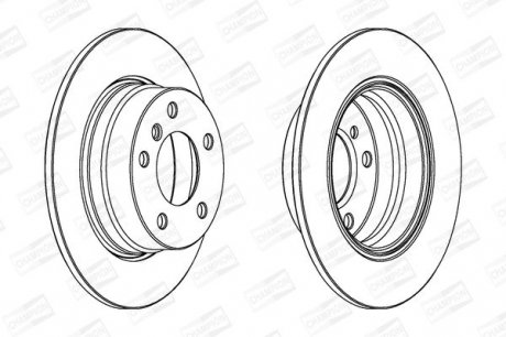 Гальмівний диск BMW 1 Serie 116i, 118i 118D (E87) Champion 562259CH