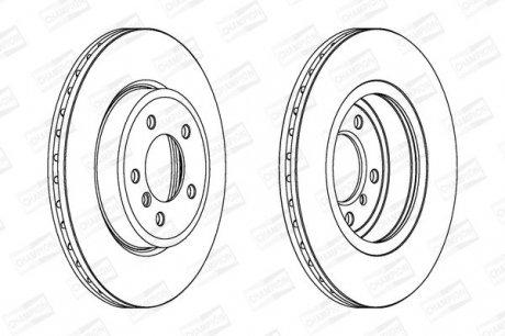 Гальмівний диск BMW 330i, d (see BB info 05 04) Champion 562188CH-1 (фото 1)