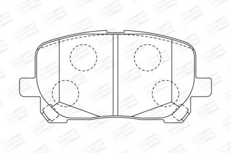 Гальмівні колодки до дисків TOYOTA Avensis verso Champion 572546CH (фото 1)