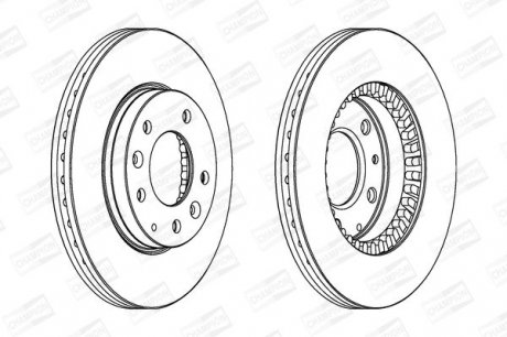 Гальмівний диск Mazda 6/SW 1,8i, 626/SW, Premacy Champion 562446CH