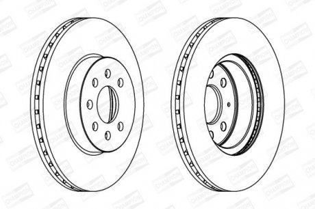 Гальмівний диск Opel Astra H - Vauxhall Astra MK Champion 562315CH (фото 1)