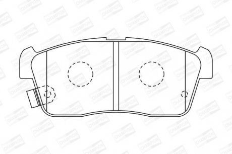 Гальмівні колодки передні Nissan Pixo / Subaru Justy / Suzuki Alto, Carry, Ignis Champion 572471CH (фото 1)