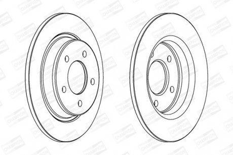 Гальмівний диск Mazda 3 - Mazda 5 (15"wheels) Champion 563043CH (фото 1)