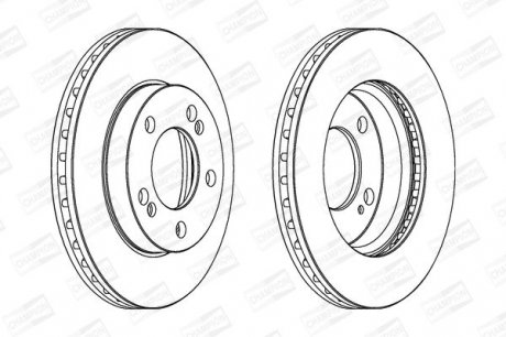 Гальмівний диск передній Ssangyong Actyon, Kyron, Rexton Champion 562785CH (фото 1)