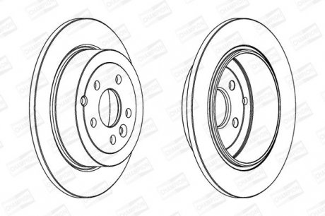 Гальмівний диск задній Land Rover Freelander 2 Champion 562765CH (фото 1)