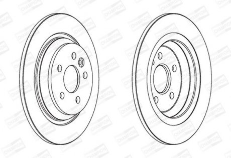 Гальмівний диск Volvo V70 III, S80 II & XC70 II Champion 562741CH (фото 1)