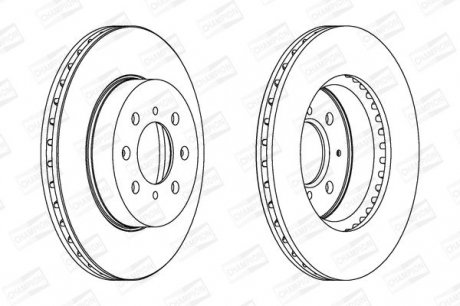 Гальмівний диск передній Honda City V, Civic IV, V, VI, VII, CRX, Insight, Jazz III, IV / Rover / MG Champion 561630CH (фото 1)