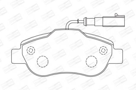 Гальмівні колодки передні Fiat 500 /Panda / Ford KA Champion 573266CH (фото 1)