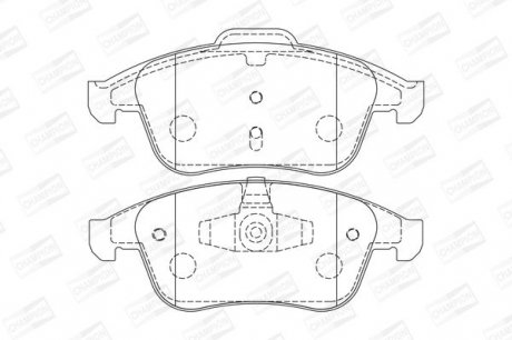 Колодки тормозные дисковые передние RENAULT Laguna III Champion 573243CH (фото 1)