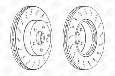 Гальмівний диск Mercedes C Class Sport Package Champion 562619CH