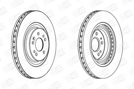 Гальмівний диск передній MERCEDES-BENZ M-CLASS Champion 562402CH-1 (фото 1)