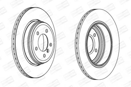 Гальмівний диск задній BMW 5 / 6 Champion 562319CH (фото 1)