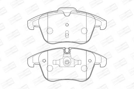 Гальмівні колодки до дисків front PEUGEOT 508 Champion 573311CH (фото 1)
