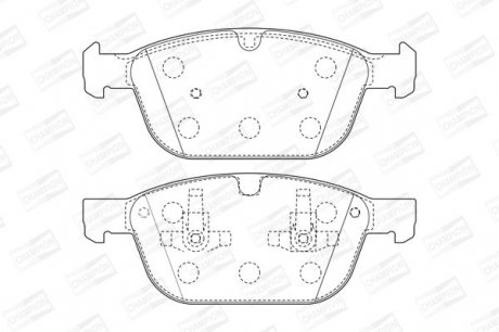 Колодки тормозные дисковые передние Volvo XC60 (08-) Champion 573293CH (фото 1)