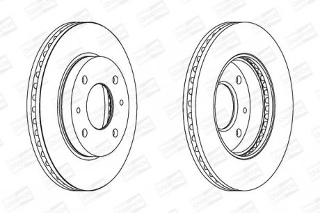 Гальмівний диск Hyundai Coupè, Lantra, Sonata Champion 562806CH (фото 1)