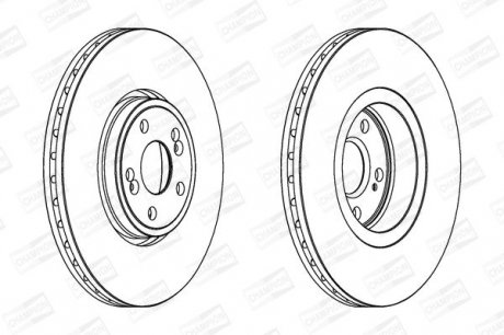 Гальмівний диск передній RENAULT ESPACE, VEL SATIS Champion 562187CH-1 (фото 1)