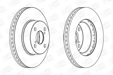 Гальмівний диск Toyota Corolla (E12U - E12J) Champion 562414CH