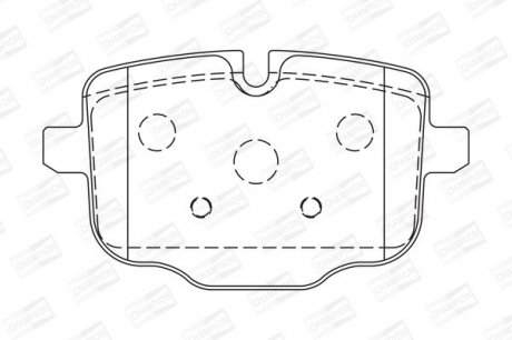 Гальмівні колодки задні BMW 5-Series, 6-Series, 7-Series, 8-Series, X3 / Rolls-Royce Champion 573353CH (фото 1)