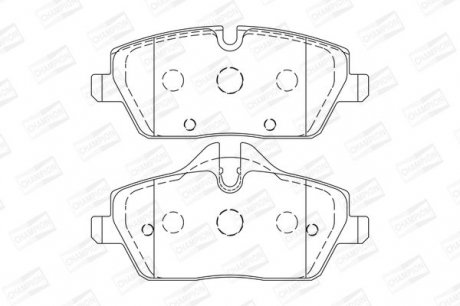 Колодки тормозные дисковые передние MINI MINI (F55) Champion 573733CH (фото 1)