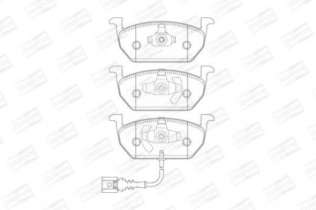 Колодки тормозные дисковые передние SEAT LEON (5F1) Champion 573606CH (фото 1)