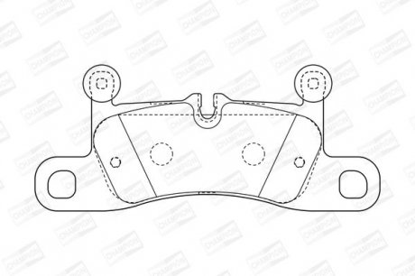 Колодки тормозные дисковые задние PORSCHE CAYENNE Champion 573395CH (фото 1)