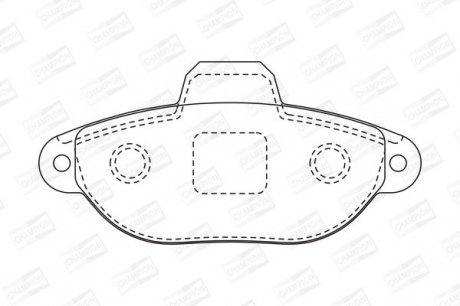 Гальмівні колодки до дисків FIAT Panda (II) Champion 571528CH (фото 1)