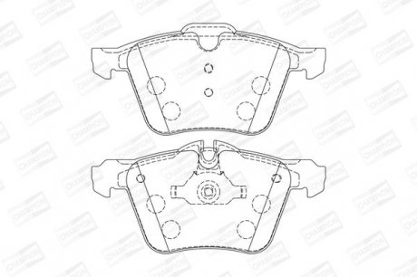 Гальмівні колодки передні Jaguar S-Type / XF / XJ / XK Champion 573346CH (фото 1)