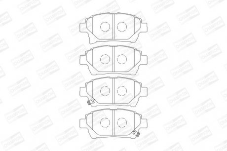 Гальмівні колодки до дисків Toyota iQ 08-> Champion 572618CH