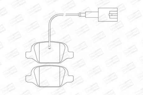 Гальмівні колодки до дисків FIAT 500 (312) Champion 573400CH (фото 1)