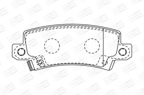 Колодки тормозные дисковые задні TOYOTA Corolla Champion 572492CH (фото 1)