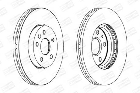 Гальмівний диск Opel Insignia 17" wheels Champion 562462CH-1 (фото 1)