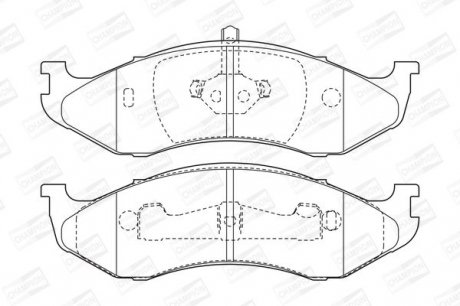 Гальмівні колодки до дисків JEEP Cherokee Champion 571519CH (фото 1)