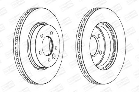 Гальмівний диск Land Rover Discovery 3 Champion 562666CH-1 (фото 1)