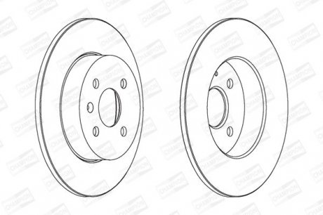 Гальмівний диск Opel Vauxall Meriva Combo Champion 562254CH (фото 1)