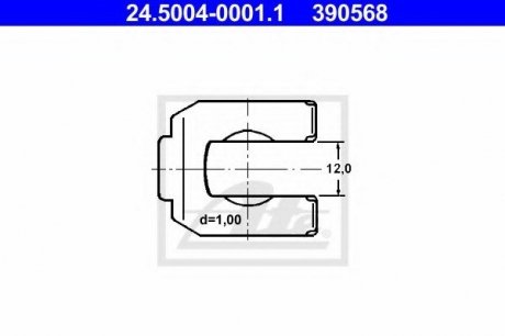 Кронштейн тормозного шланга ATE 24.5004-0001.1 (фото 1)