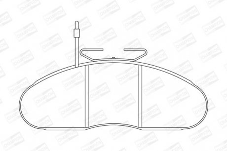Гальмівні колодки передні Mercedes W631 / Nissan Cabstar / Trade /Renault Messenger Champion 572374CH (фото 1)