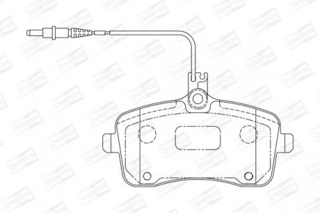 Гальмівні колодки до дисків PEUGEOT 407 Champion 573132CH (фото 1)