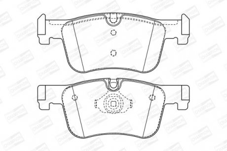 Колодки тормозные дисковые передние BMW 1 (F20) Champion 573419CH (фото 1)