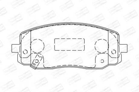 Колодки тормозные дисковые передні HYUNDAI i10 I (PA) 07-|KIA PICANTO I (SA) 04-12 Champion 572526CH (фото 1)