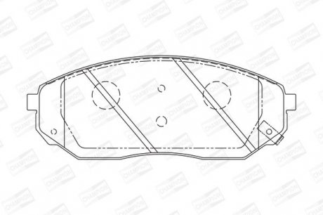 Колодки тормозные дисковые передні KIA SORENTO I (JC) 02-11|MAZDA 626 II (GC) 82-90 Champion 572511CH (фото 1)