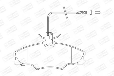 Гальмівні колодки передні Peugeot 406 Champion 571897CH (фото 1)