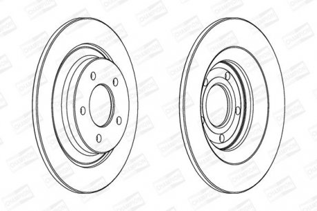 Гальмівний диск задній Mazda 5 Champion 563038CH (фото 1)