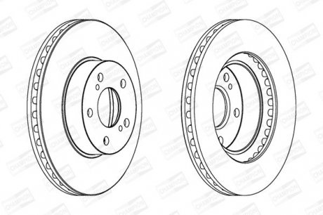 Гальмівний диск передній Subaru Impreza, Legacy II, III Champion 561666CH (фото 1)