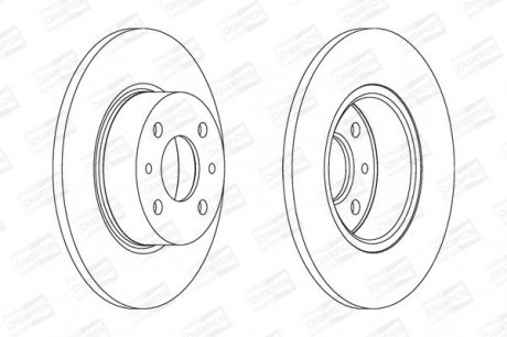 Гальмівний диск задній Fiat Bravo /Croma / Linea / Stilo / Chrysler Delta Champion 561329CH (фото 1)