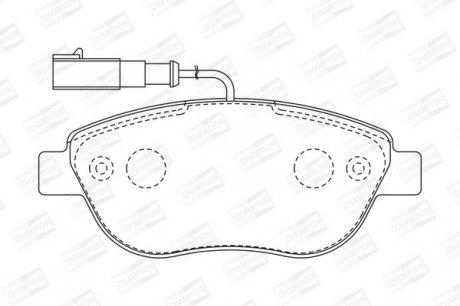 Колодки тормозные дисковые передние FIAT Stilo Champion 573165CH (фото 1)