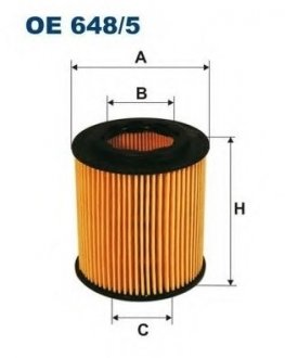 Фiльтр масляний FILTRON OE648/5 (фото 1)