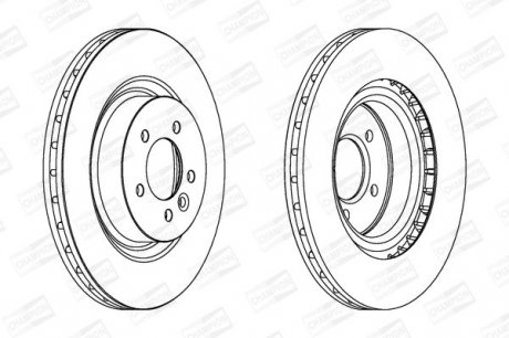 Гальмівний диск передній Land Rover Discovery /Range Rover Champion 562654CH-1 (фото 1)