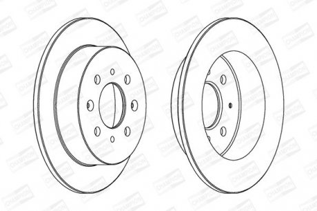 Гальмівний диск задній Honda Civic, Jazz / Acura Integra Champion 562016CH (фото 1)